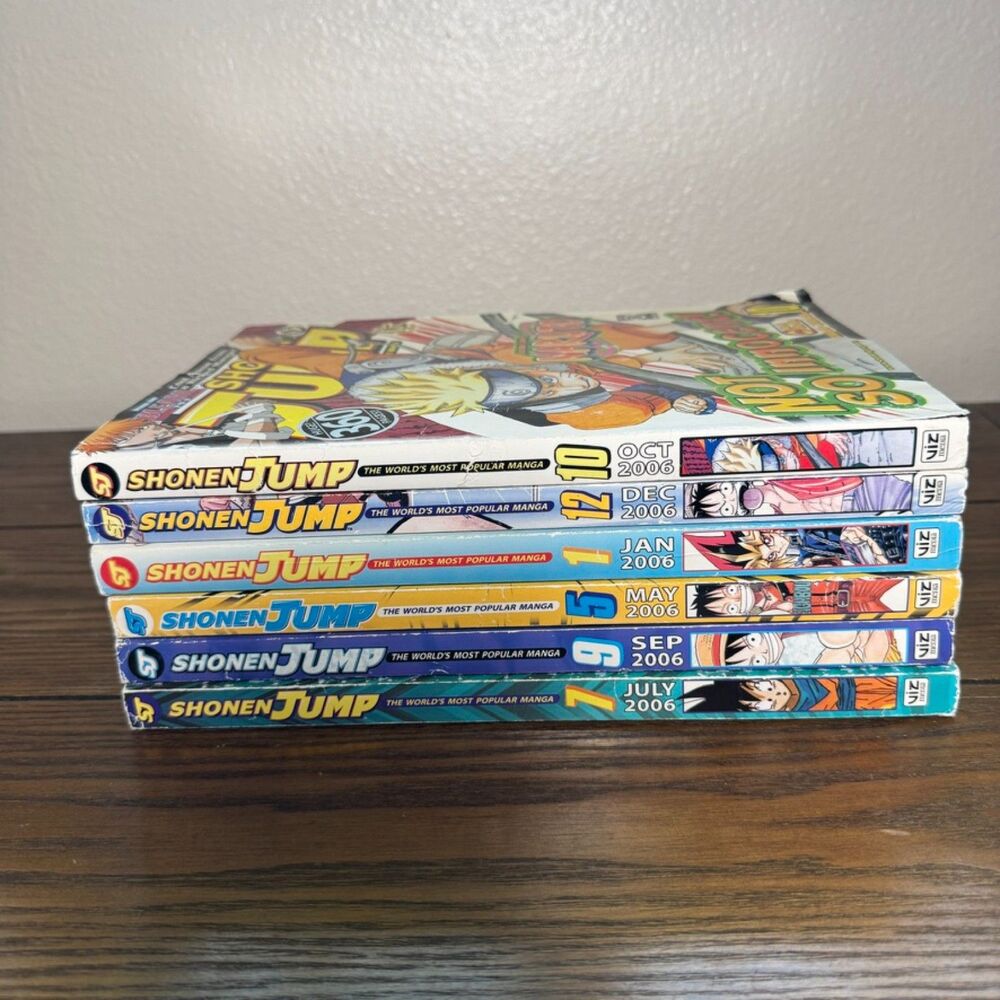 Shonen Jump Manga Magazine Lot of 6 Issues 2006 Vintage Anime Graphic Novels